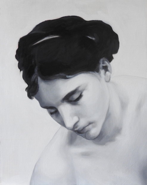 This is a grisaille underpainting by UK artist Matt Harvey, after Bouguereau. Painted in Titanium White and Ivory Black. Matt Harvey provides tuition and demonstrations in his videos about glazing oil paints.